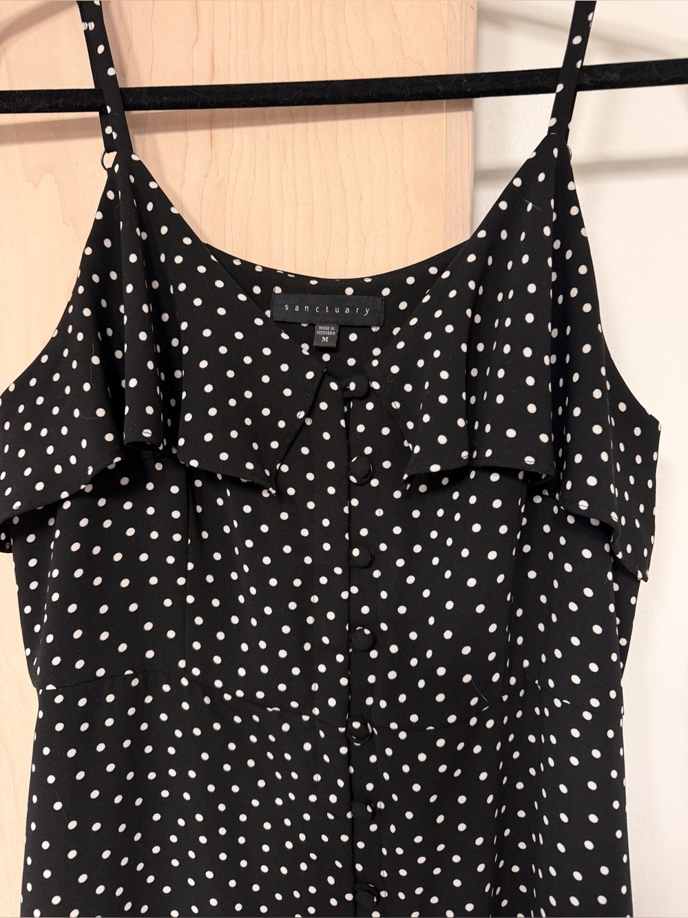 Sanctuary Black and White Polka Dot Dress
